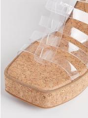 Lucite Cage Platform Heel Sandal (WW), CLEAR, alternate