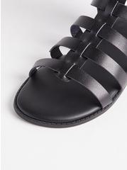 Plus Size Caged Lace Gladiator Sandal (WW), BLACK, alternate