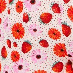 Retro Chic 3.5 Inch Pull-On Gauze High Rise Ruffle Hem Short, HAPPY DAISY FLORAL, swatch
