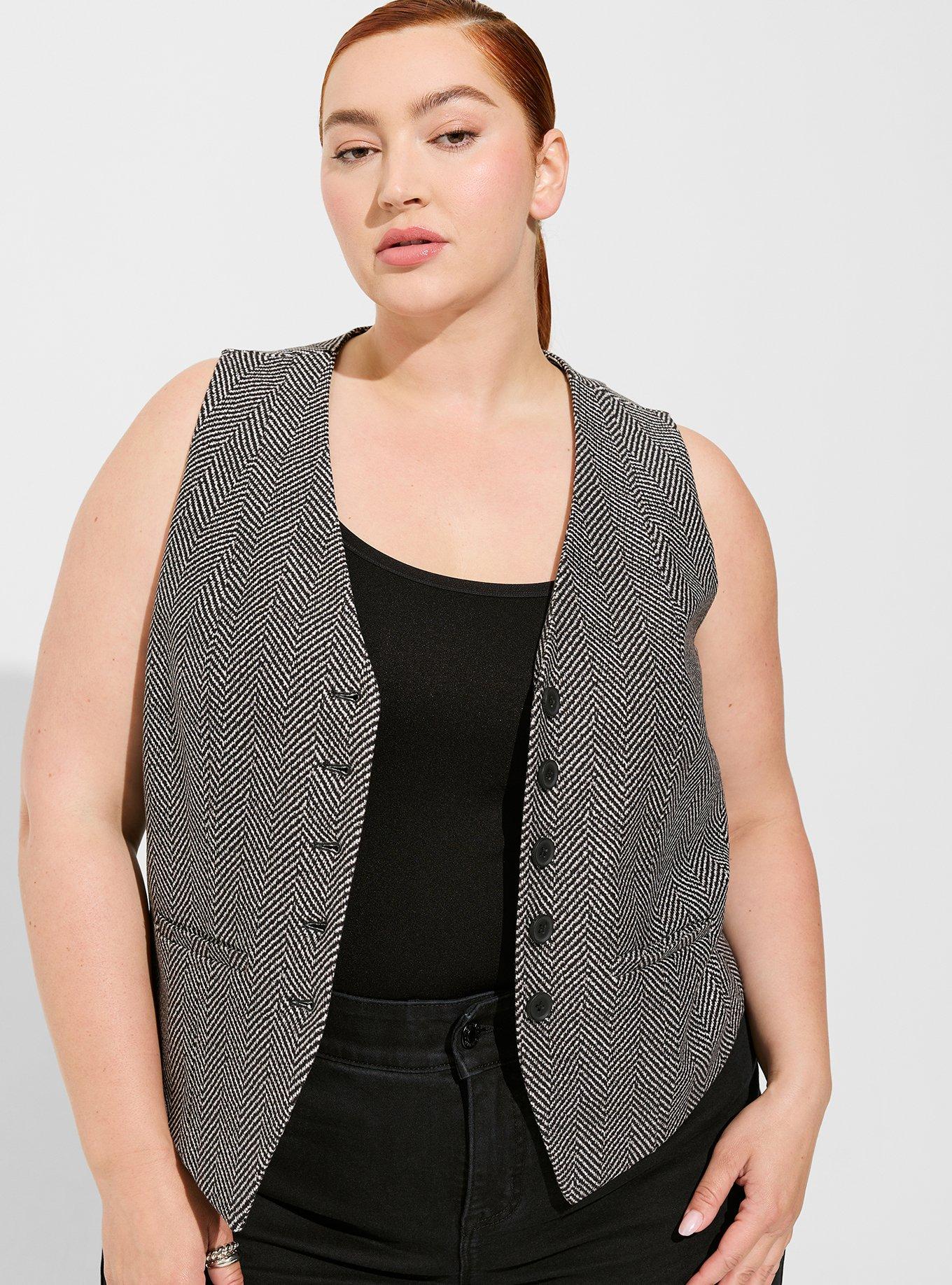 Torrid Black Studio Luxe Ponte Tailored Vest Size 6X