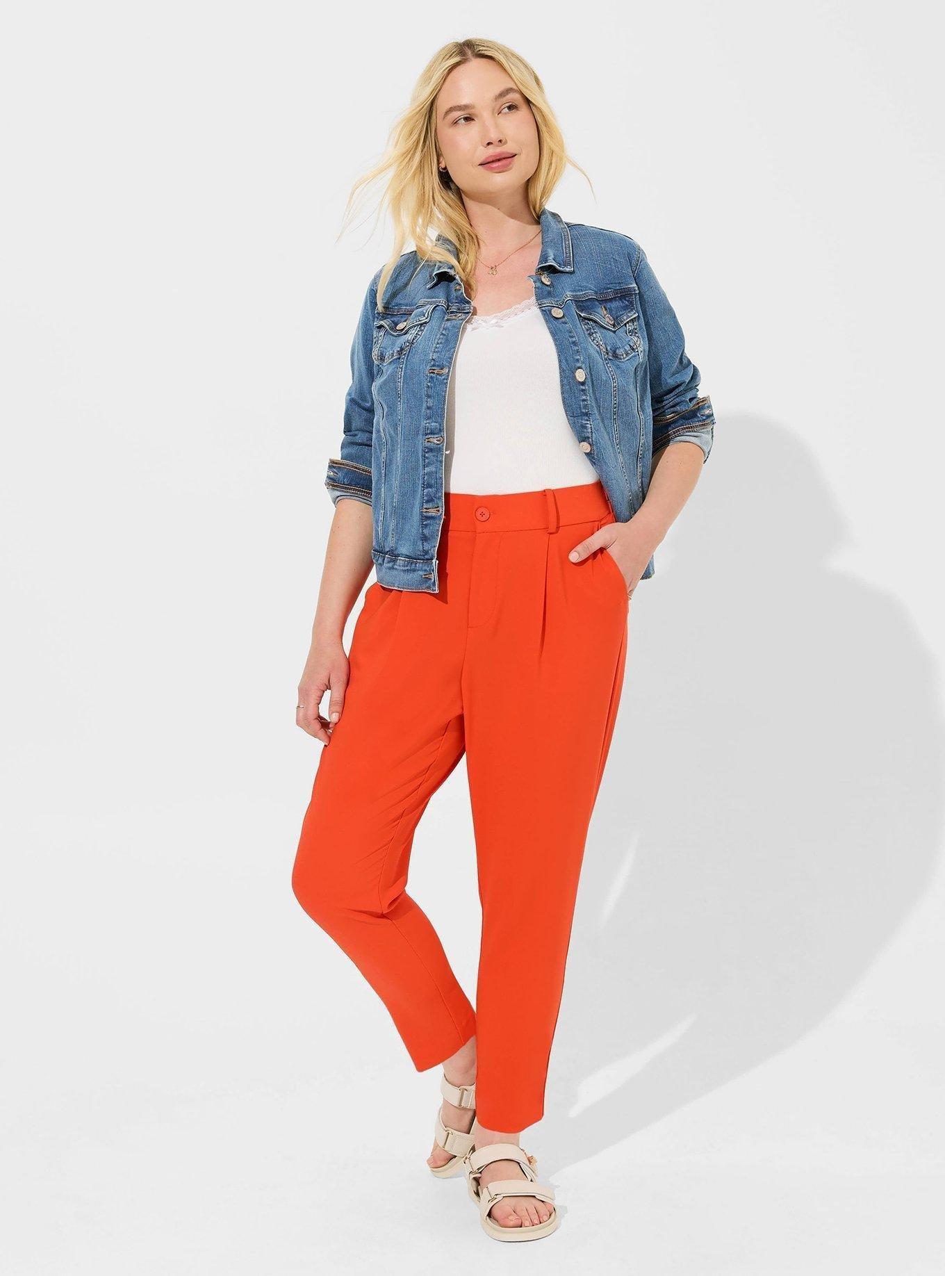 Taper Stretch Crepe High-Rise Pant