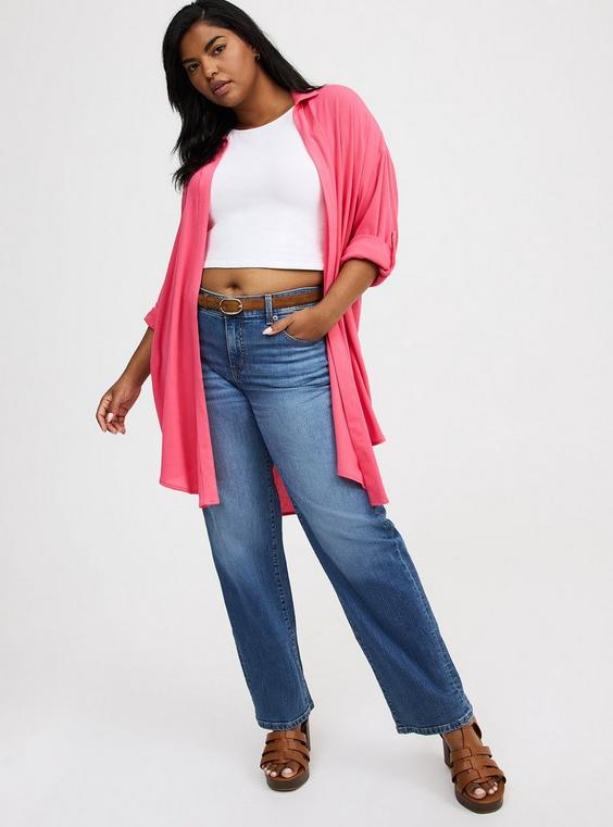 Plus Size - Long Sleeve Kimono Shirt - Torrid Plus Size - Long Sleeve Kimono Shirt - Torrid