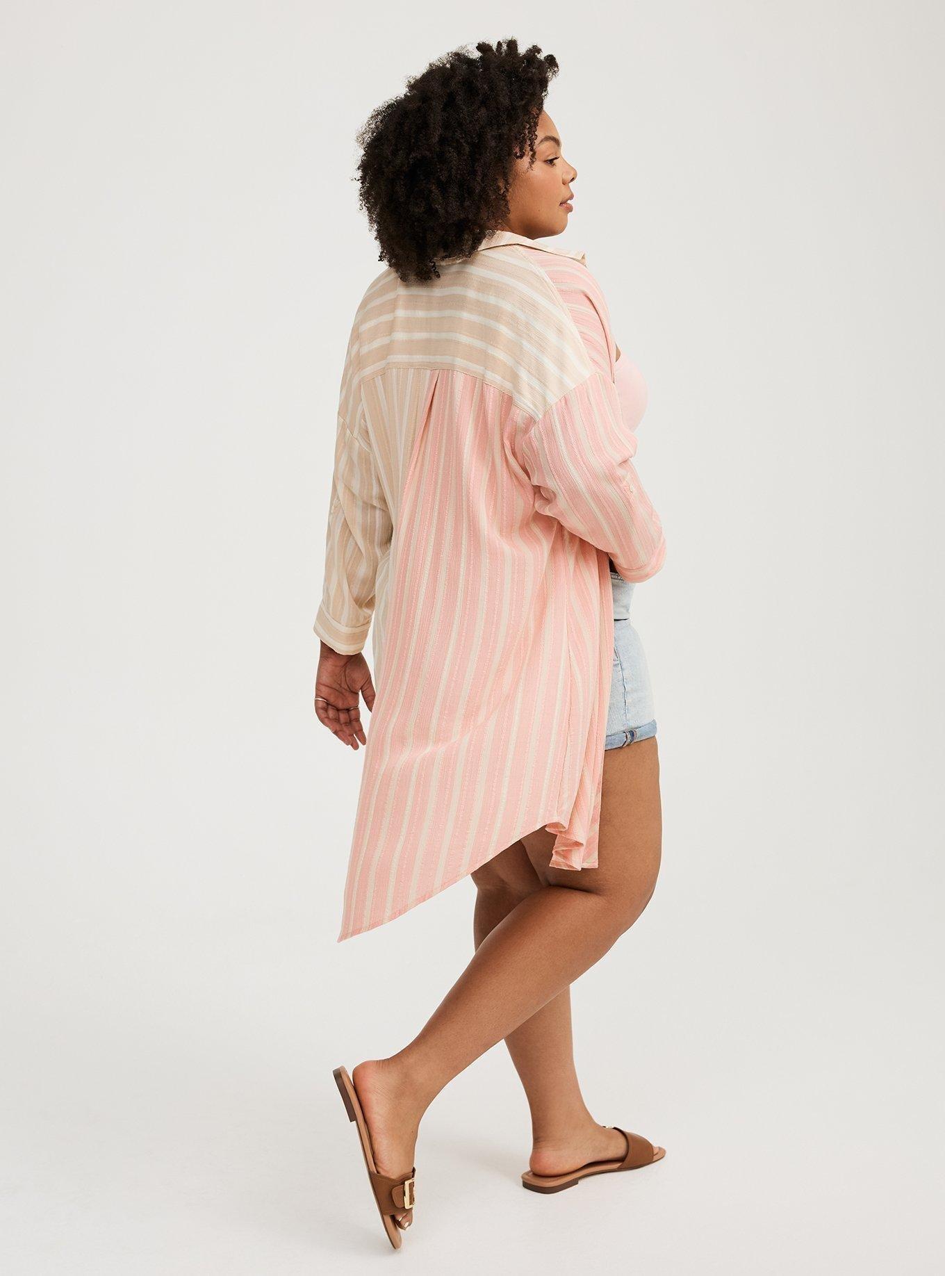 Washable Gauze Open Front Shirt Kimono