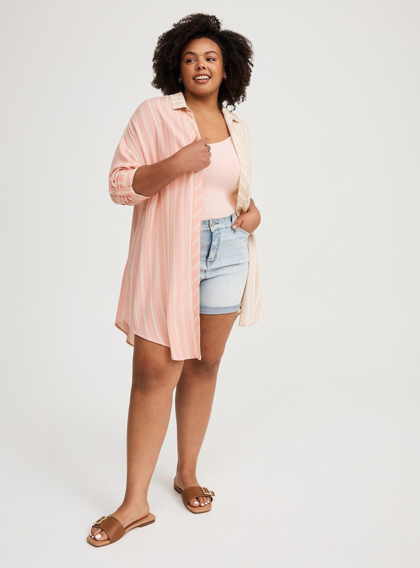 Washable Gauze Open Front Shirt Kimono