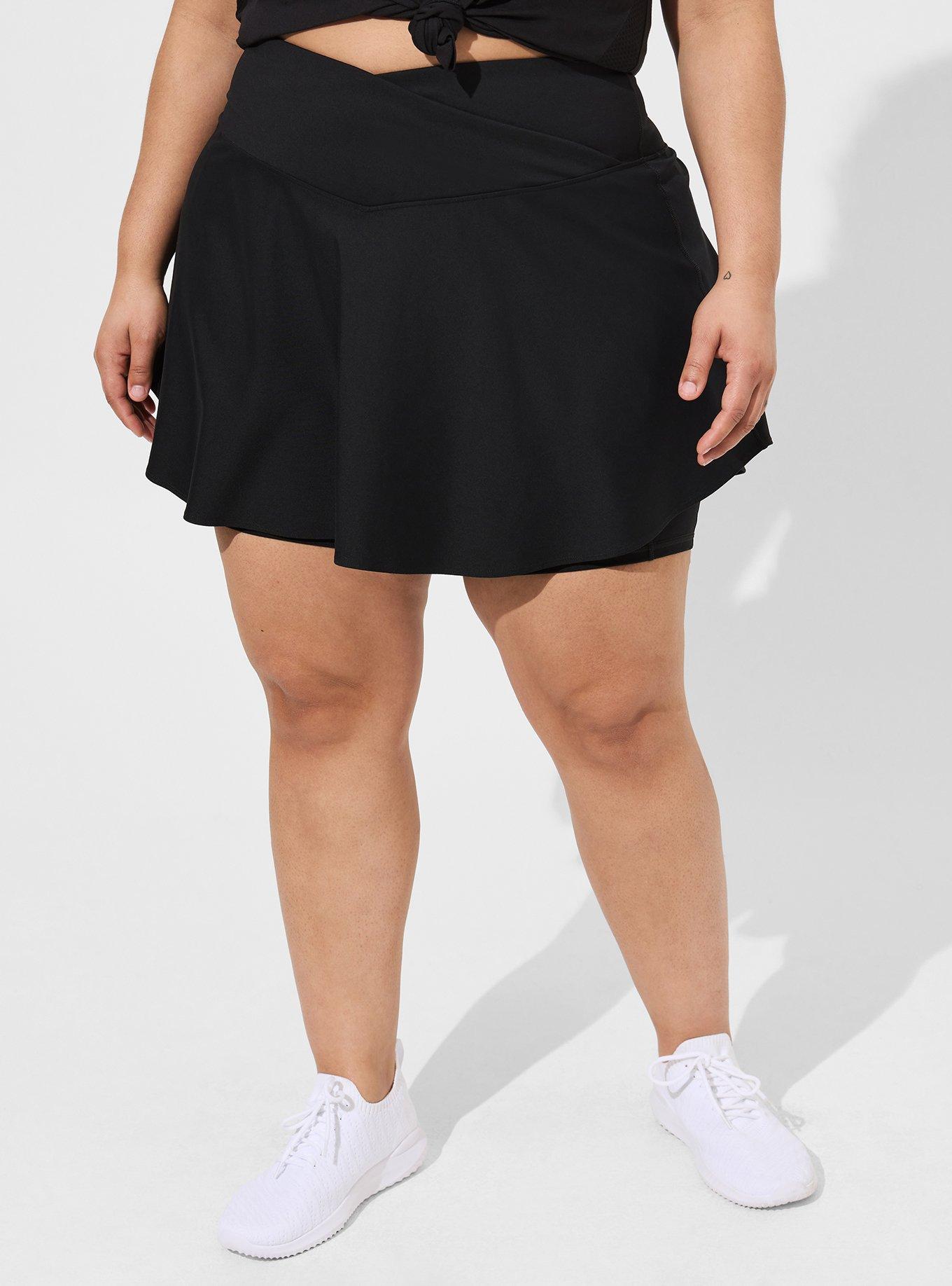 Plus Size - Performance Core Wrap Waist 2Fer Active Skirt With Bike ...