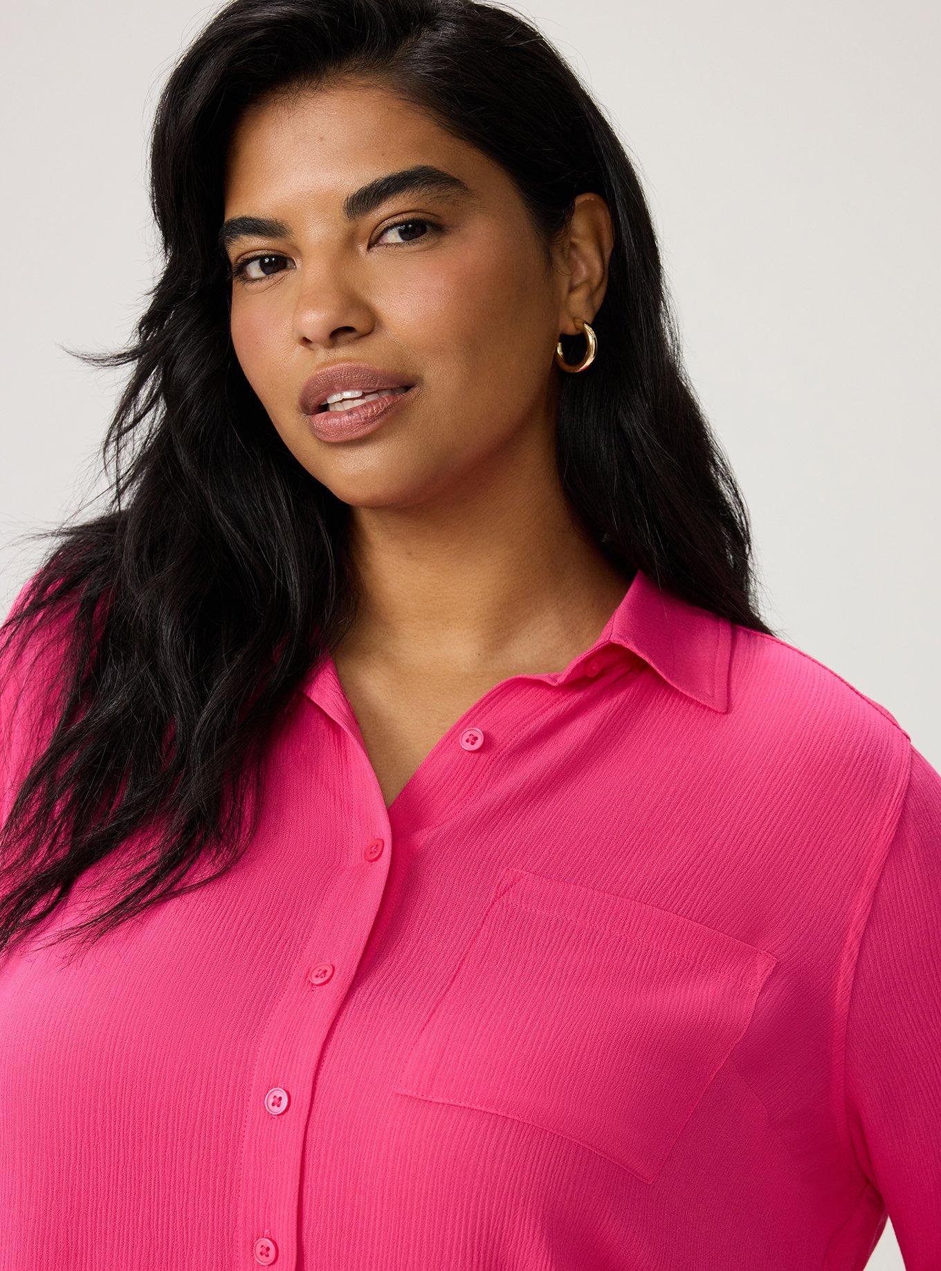 Lizzie Button-Up Shirt, BEETROOT PURPLE, alternate