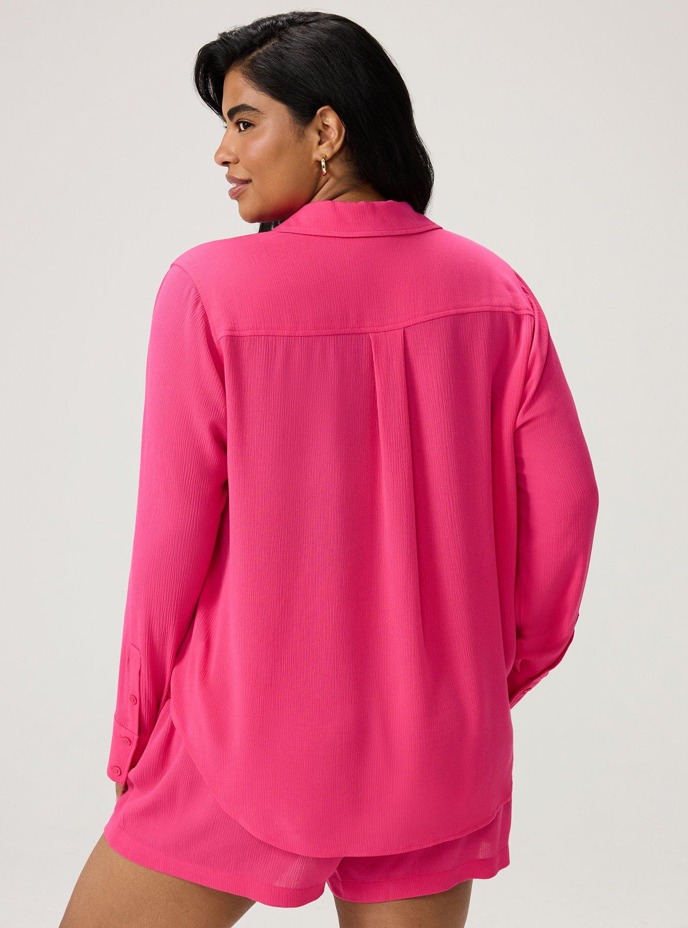 Lizzie Button-Up Shirt, BEETROOT PURPLE, alternate