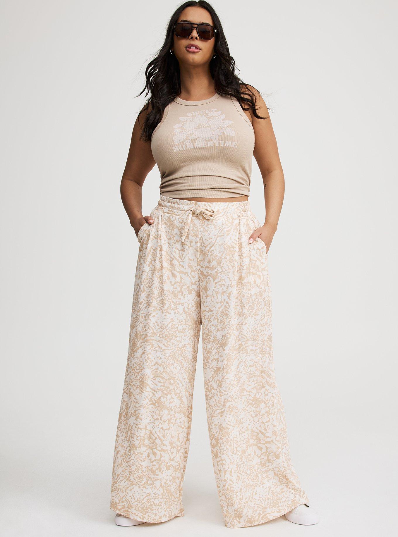 Pull-On Wide Leg Pant