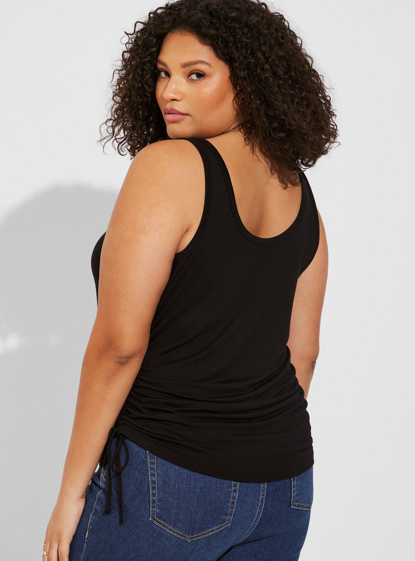 Super Soft Scoop Neck Side Tie Tank