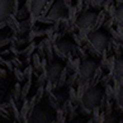 Plus Size Crochet Fringe Cover-Up Dress, DEEP BLACK, swatch
