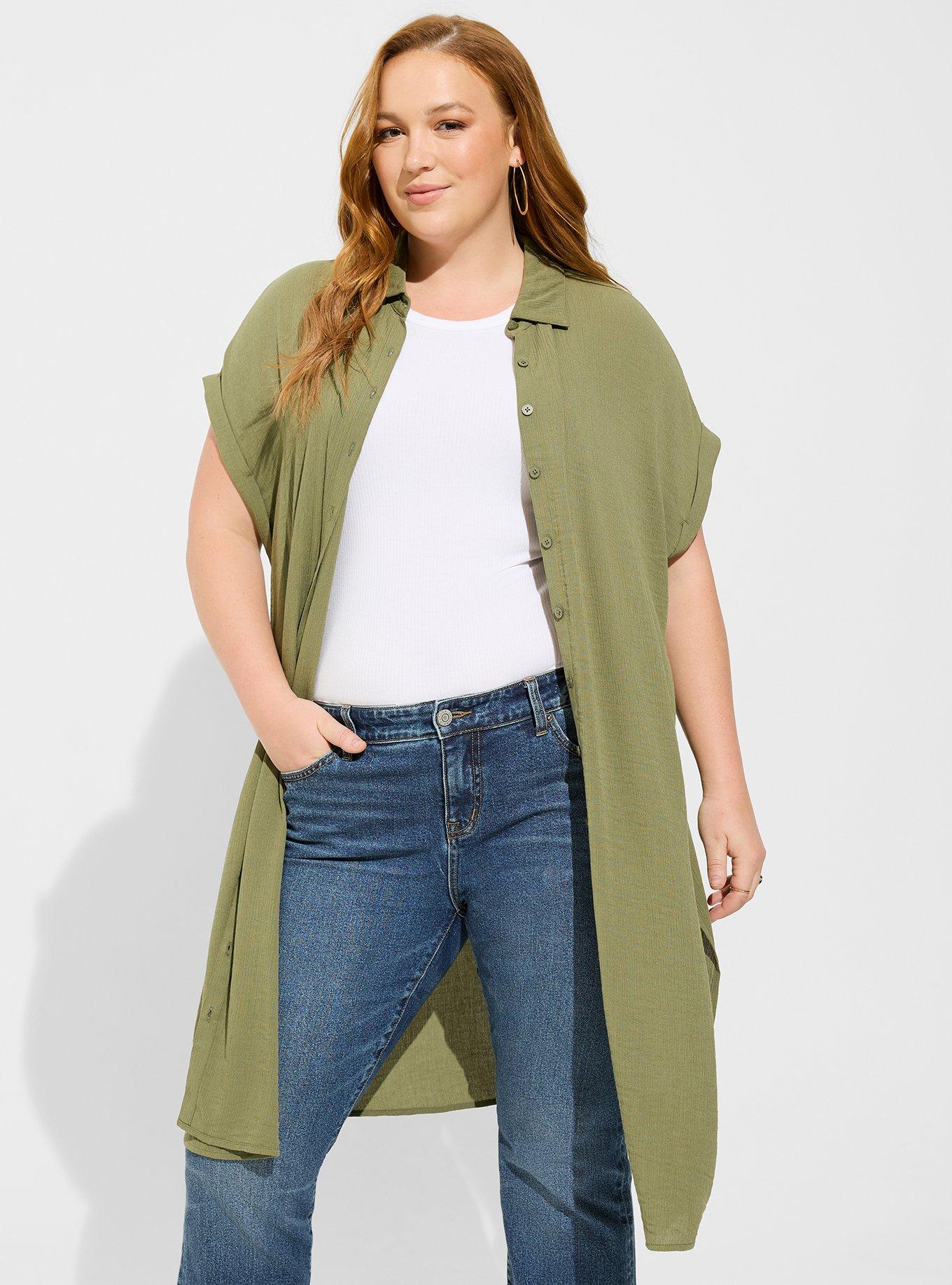 Button-Up Tunic Shirt