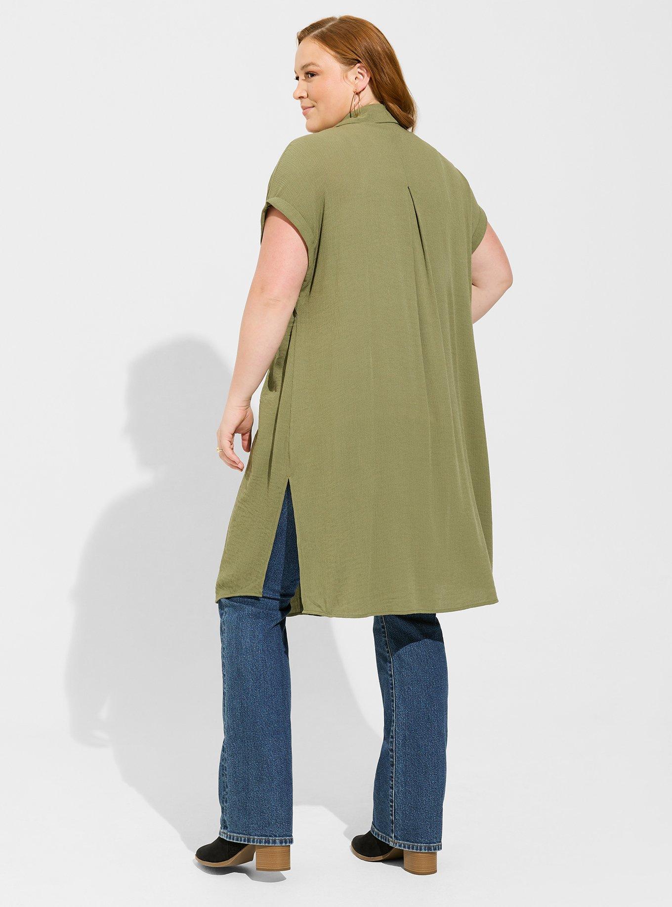 Button-Up Tunic Shirt