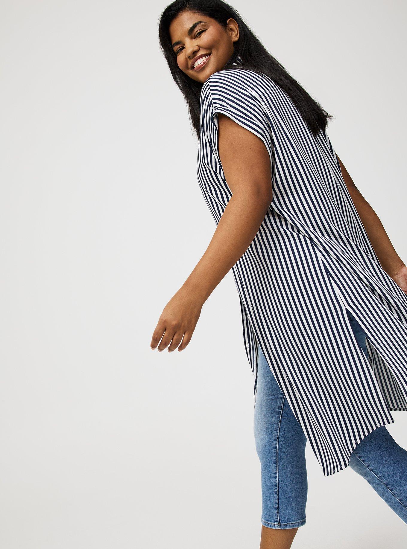 Button-Up Tunic Shirt