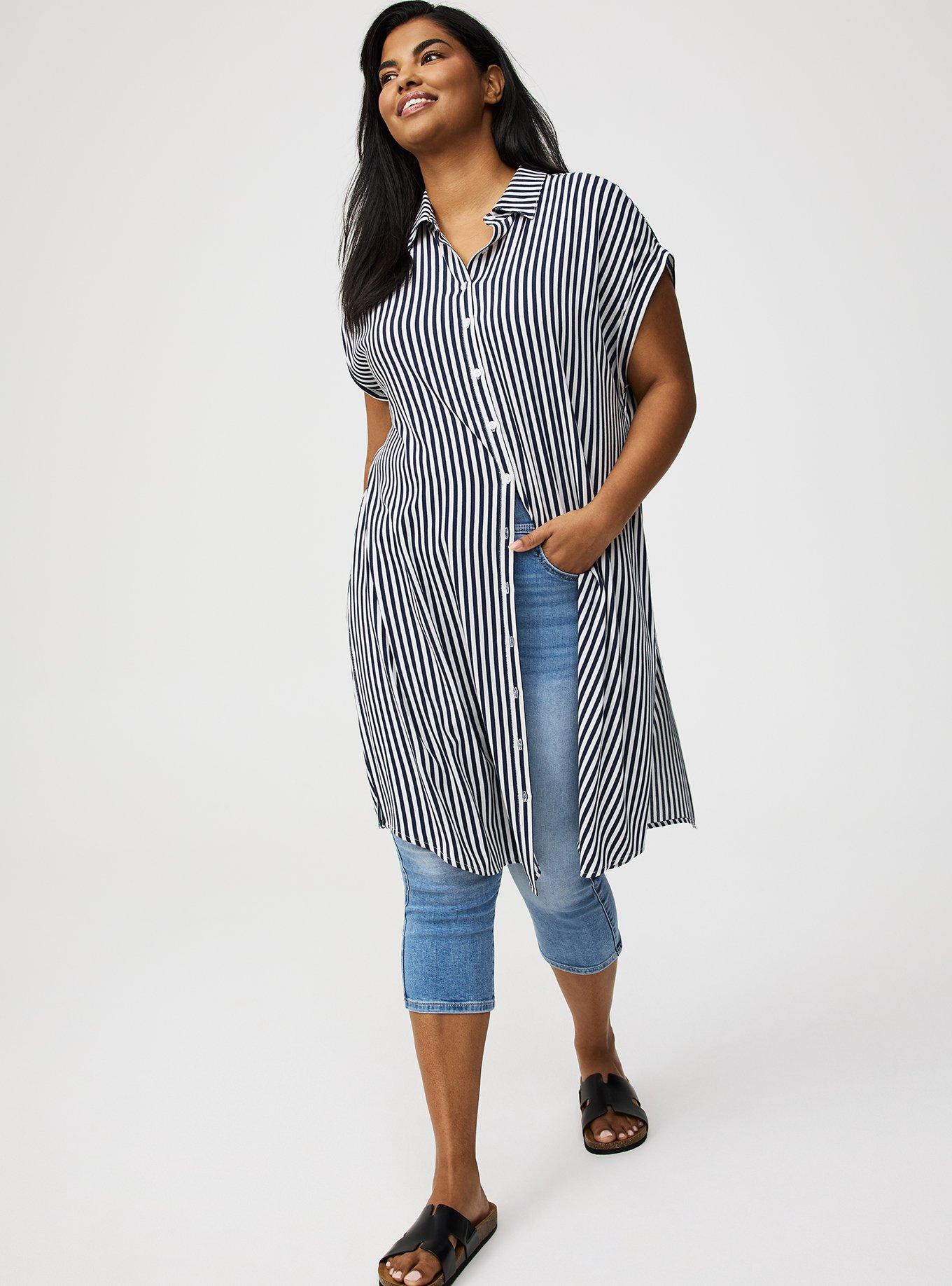 Button-Up Tunic Shirt