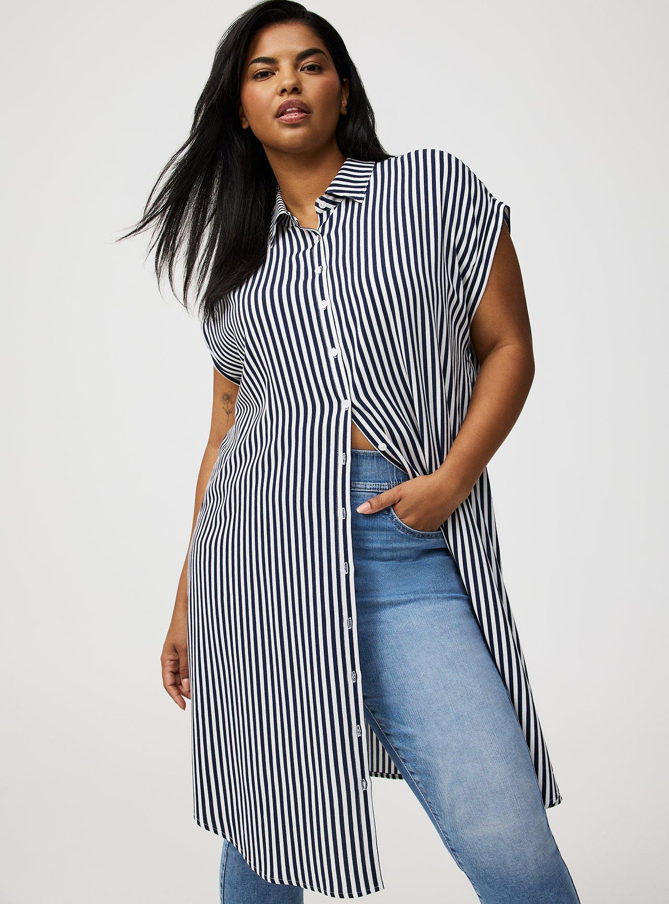 Button-Up Tunic Shirt