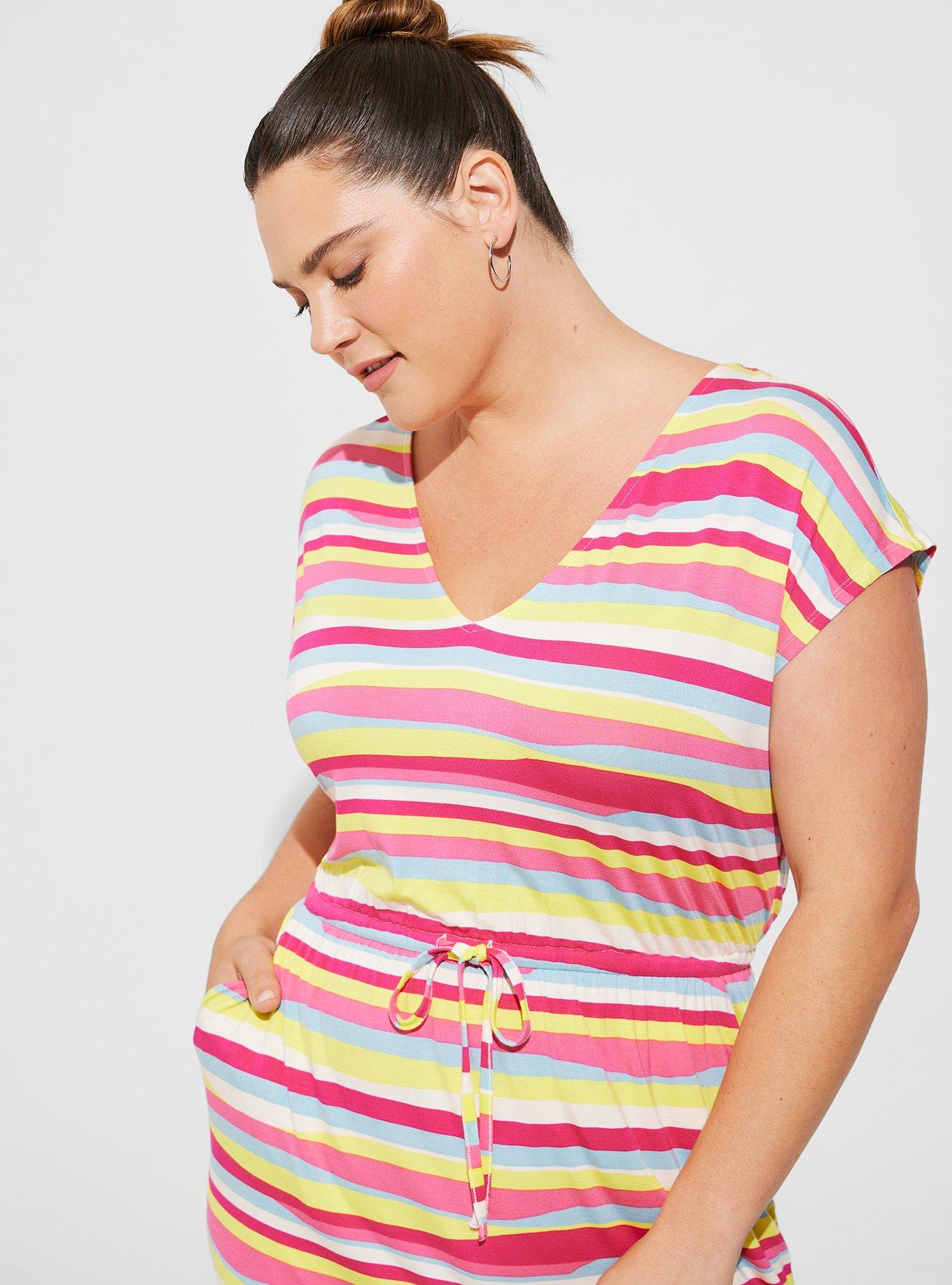 Mini Super Soft Dolman Dress , STRIPE IVORY, alternate