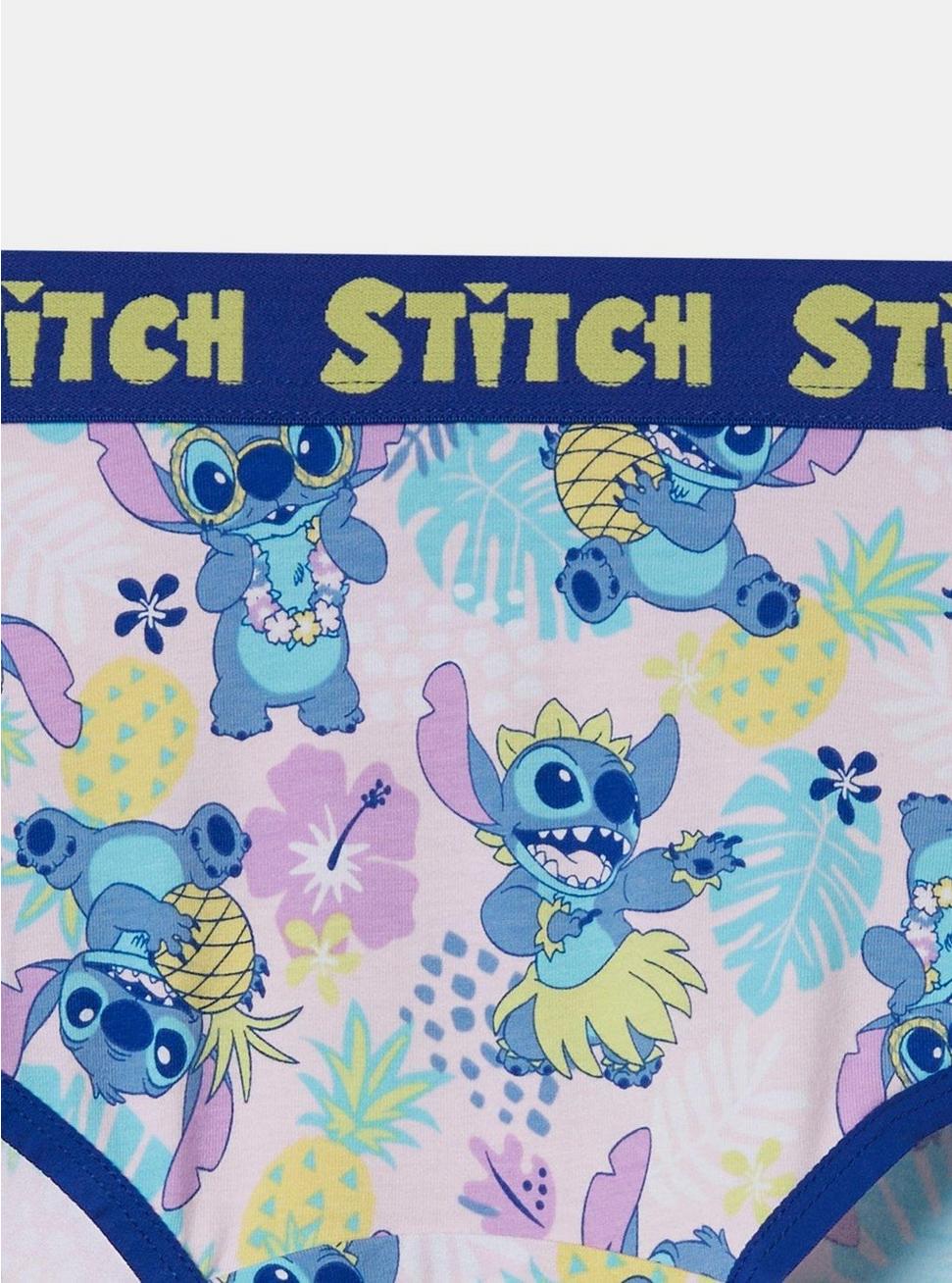 Stitch Cotton Mid Rise Boyshort Panty, PURPLE MULTI FLORAL, alternate