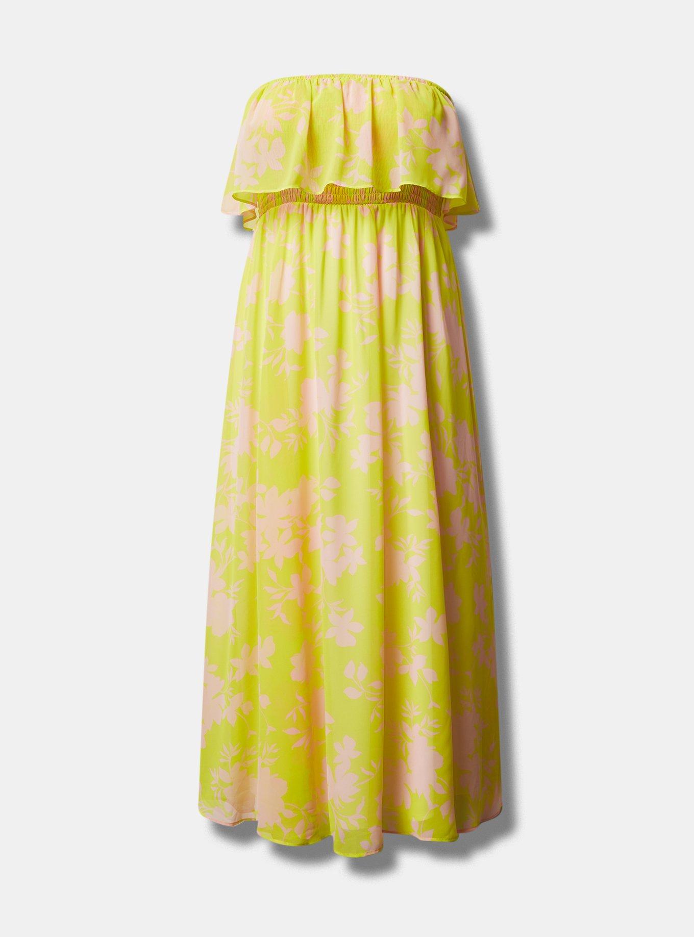 Sale Ready to ship mustard chiffon ruffle harmony dress fits sm-xl retired color