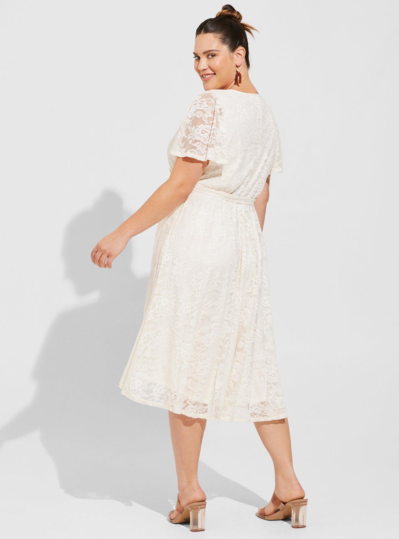 Plus Size - Mini Lace Wrap Dress - Torrid