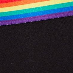 Pride Cotton Mid-Rise Cheeky Panty, RAINBOW ELASTIC BLACK, swatch