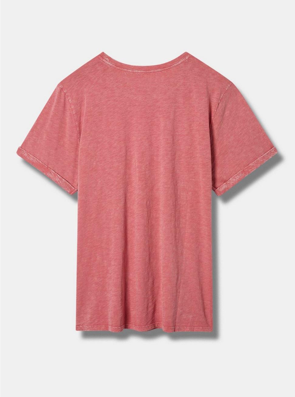 Plus Size Locally Grown Relaxed Fit Heritage Slub Crew Neck Roll Sleeve Tee, PINK WASH, alternate