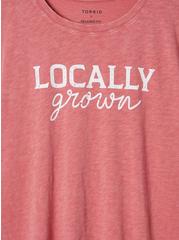Plus Size Locally Grown Relaxed Fit Heritage Slub Crew Neck Roll Sleeve Tee, PINK WASH, alternate