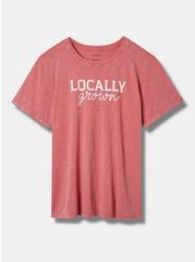Plus Size Locally Grown Relaxed Fit Heritage Slub Crew Neck Roll Sleeve Tee, PINK WASH, hi-res
