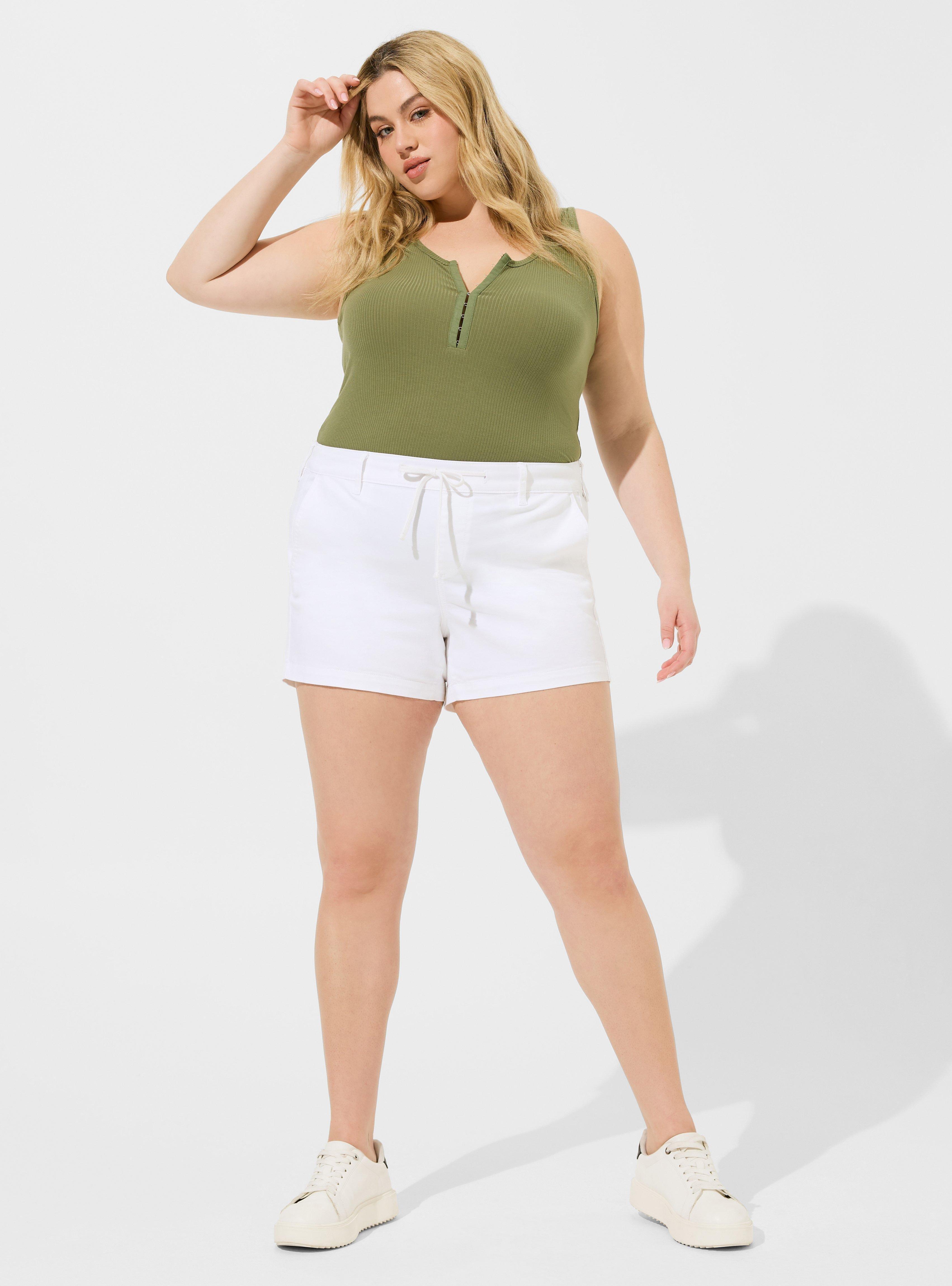 Plus Size - Pull-On Weekend Wide Stretch Twill Mid-Rise Crop Pant - Torrid