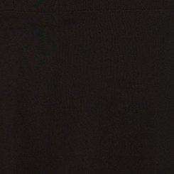 Peplum Challis Sweetheart Flutter Sleeve Top, DEEP BLACK, swatch