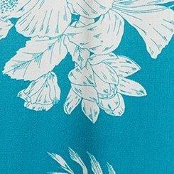 Plus Size Harper Washable Gauze Sleeveless Pullover Blouse, NEON TROPICS BISCAY BAY, swatch