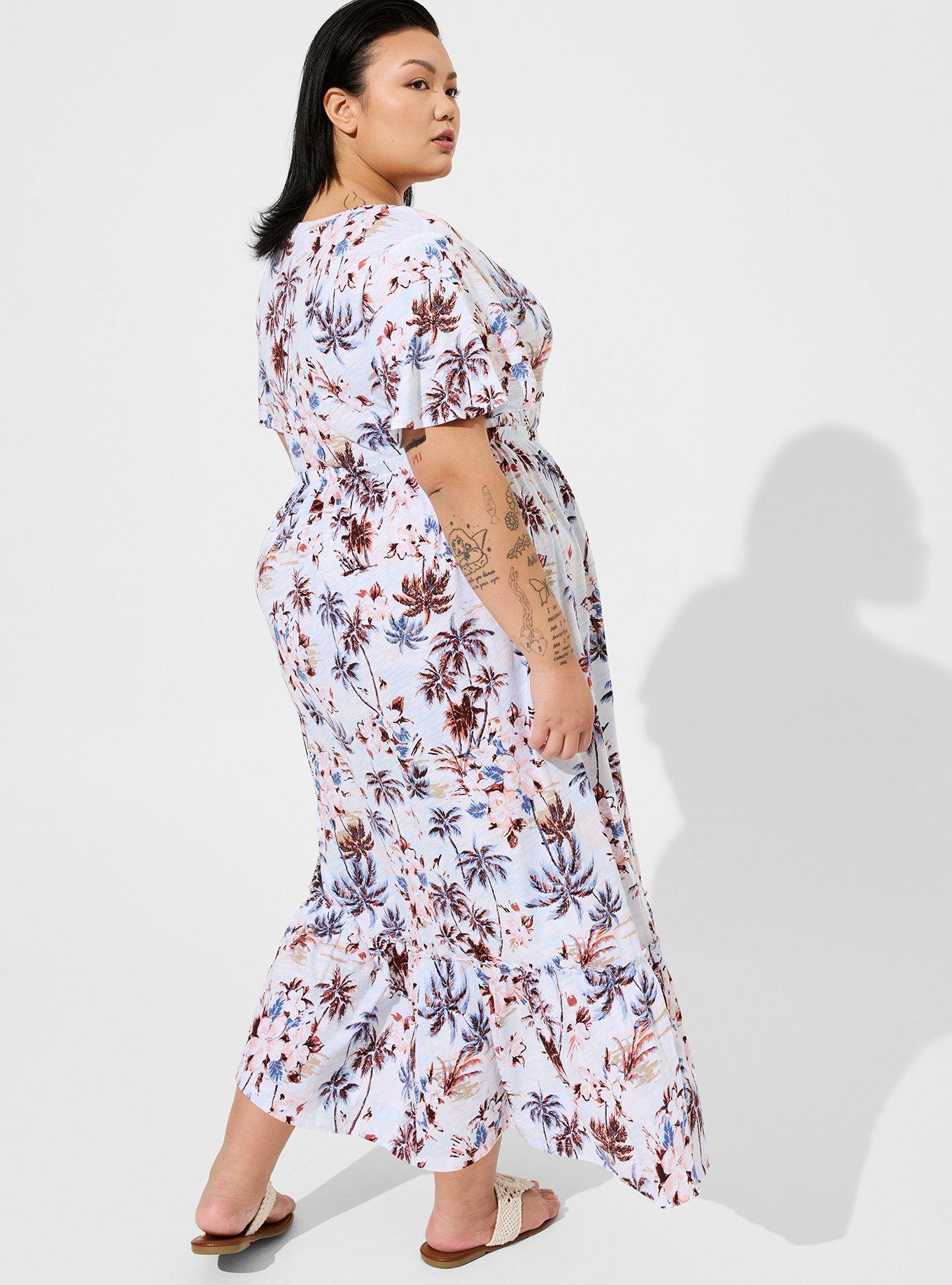 Cotton maxi dress plus size best sale