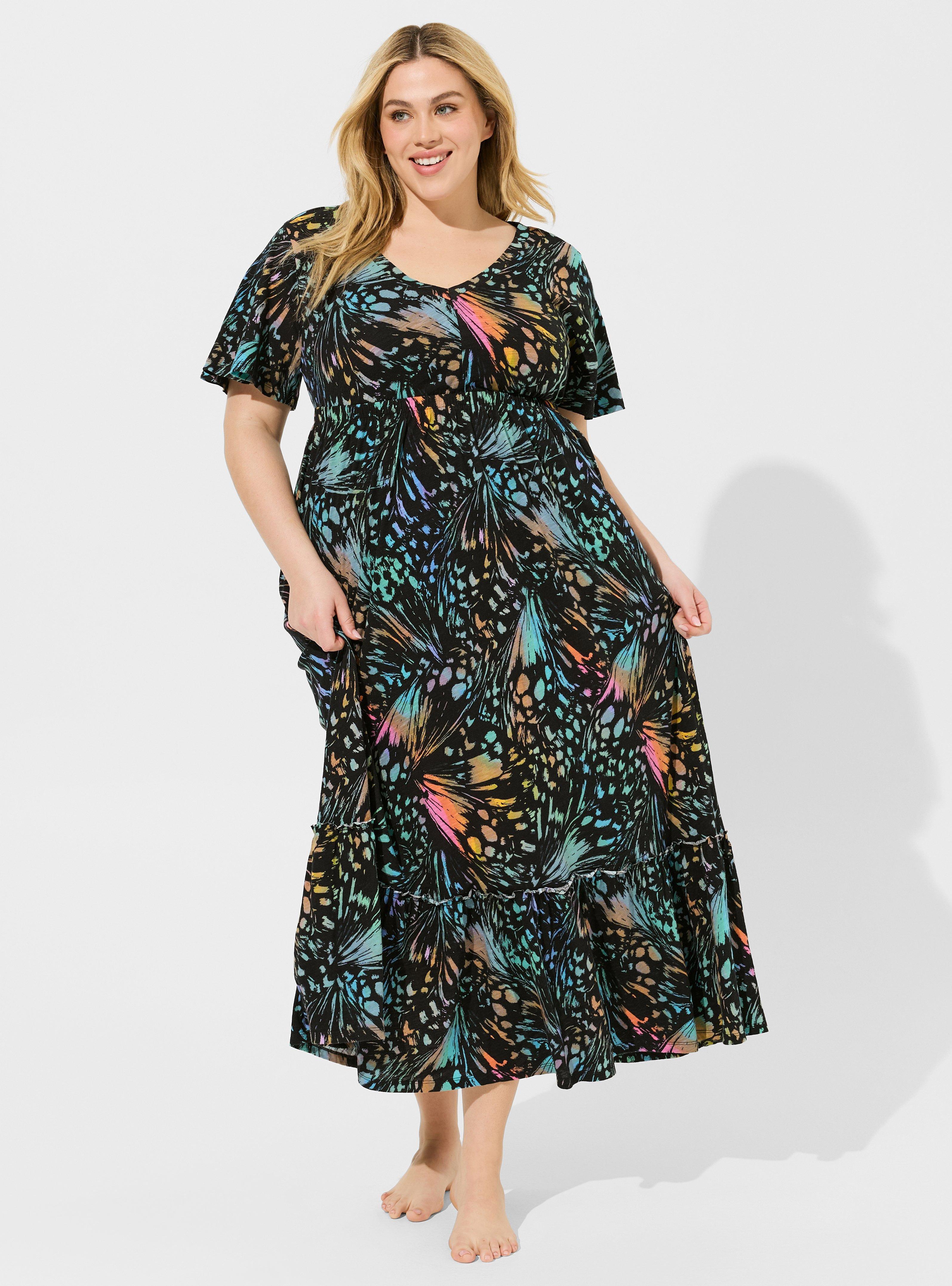 Plus Size Maxi Cotton Slub Babydoll Beach Dress Torrid