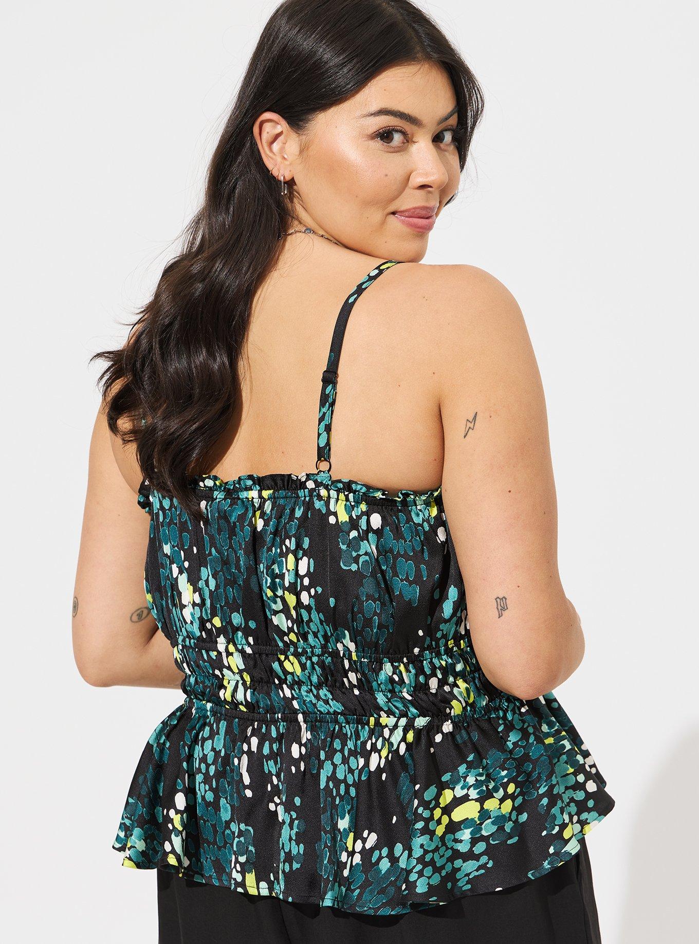 Plus Size - Peplum Square Neck Crop Cami - Torrid