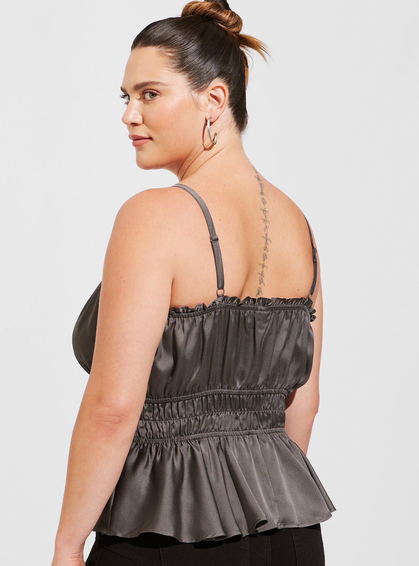 Plus Size - Peplum Square Neck Crop Cami - Torrid