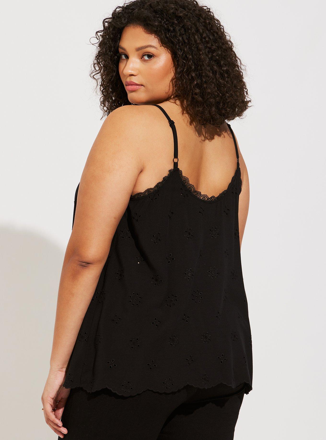Sophie Eyelet Swing Cami, DEEP BLACK, alternate