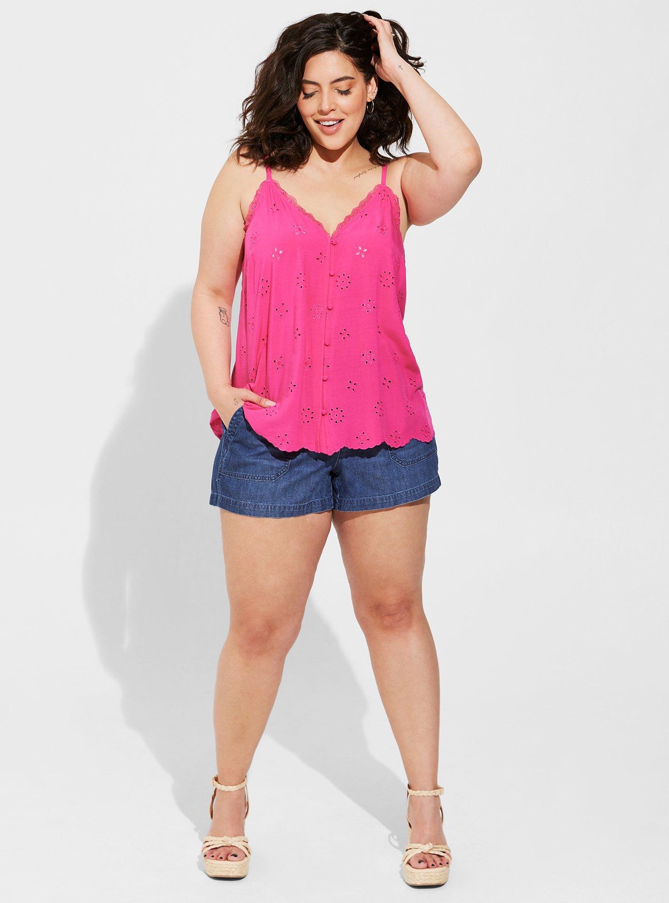 Sophie Eyelet Swing Cami, PINK PEACOCK, alternate