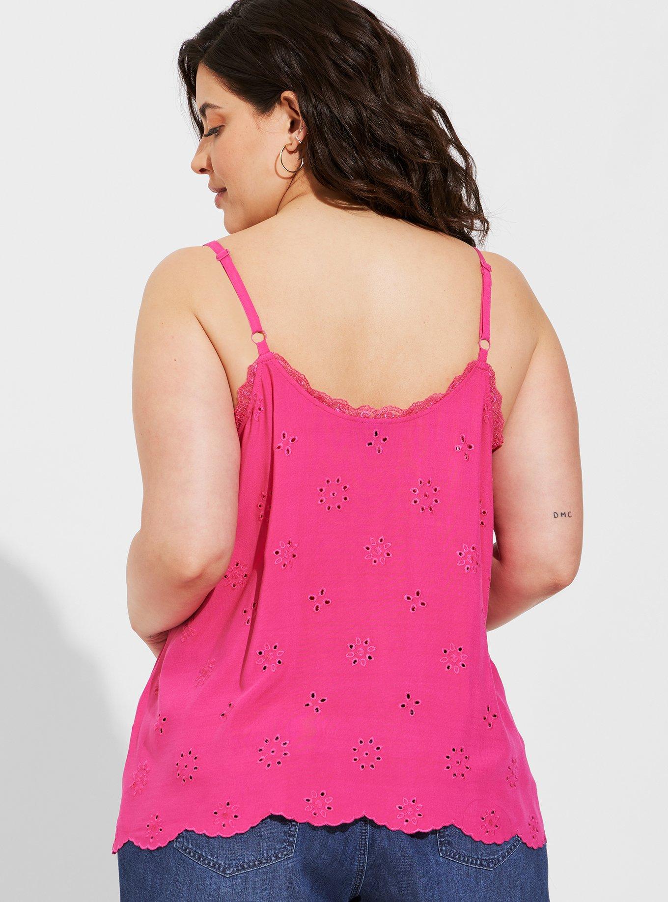 Sophie Eyelet Swing Cami, PINK PEACOCK, alternate