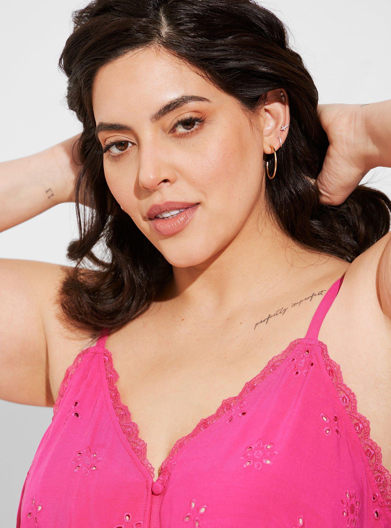 Sophie Eyelet Swing Cami, PINK PEACOCK, alternate
