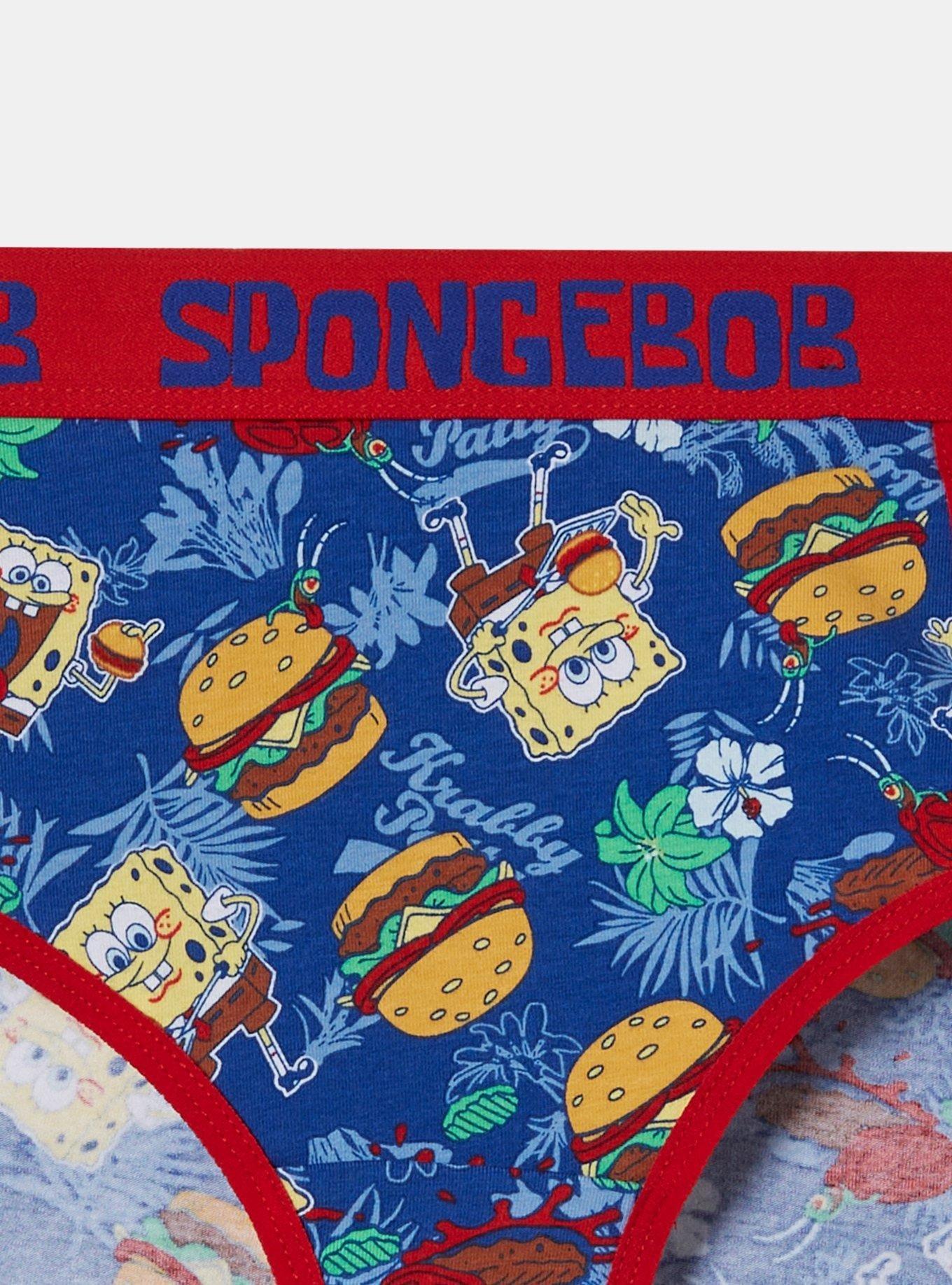 SpongeBob Cotton Mid Rise Hipster Panty, BLUE MULTI, alternate