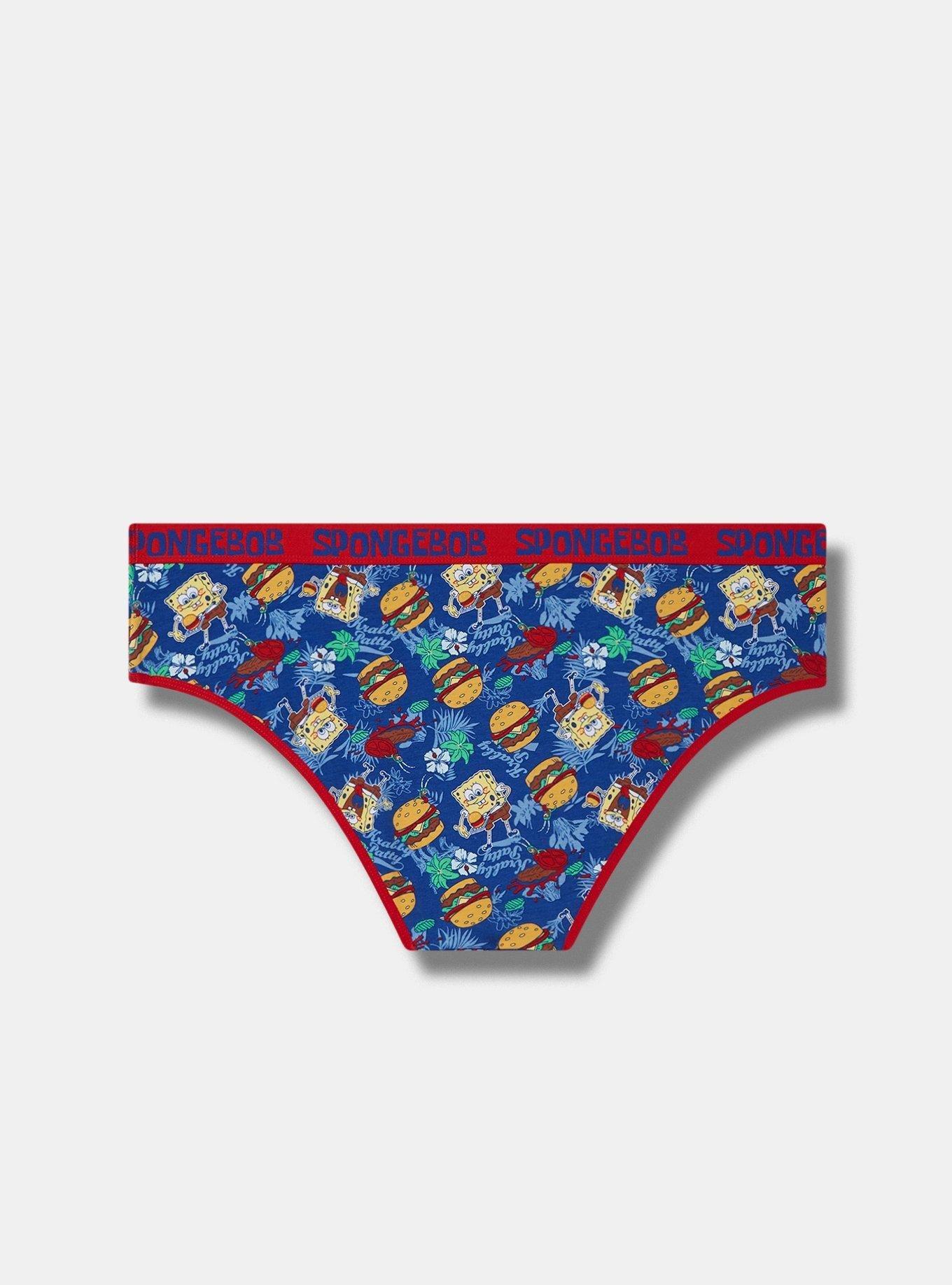 SpongeBob Cotton Mid Rise Hipster Panty, BLUE MULTI, alternate