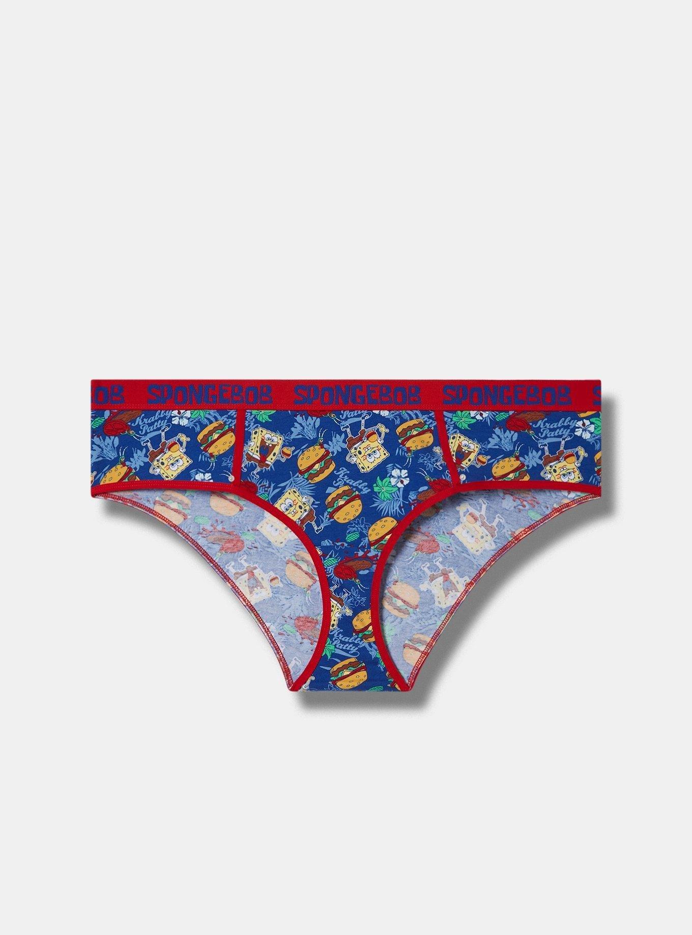 SpongeBob Cotton Mid Rise Hipster Panty, BLUE MULTI, hi-res