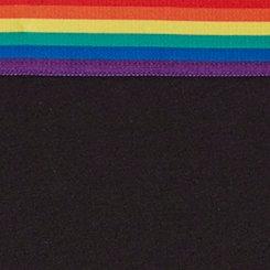 Pride Cotton Mid-Rise Boyshort Panty, RAINBOW ELASTIC BLACK, swatch