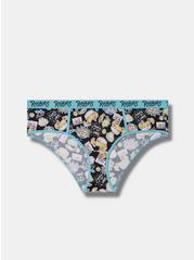 Plus Size Rugrats Cotton Mid Rise Hipster Panty, BLACK MIXED PRINT, hi-res