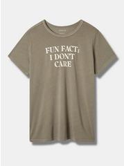 Fun Fact Everyday Signature Jersey Crewneck Easy Tee, DUSTY OLIVE, hi-res