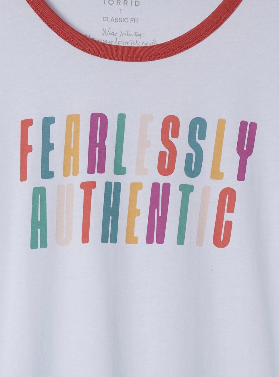 Fearless Classic Fit Cotton Crew Neck Ringer Tee, BRIGHT WHITE, alternate