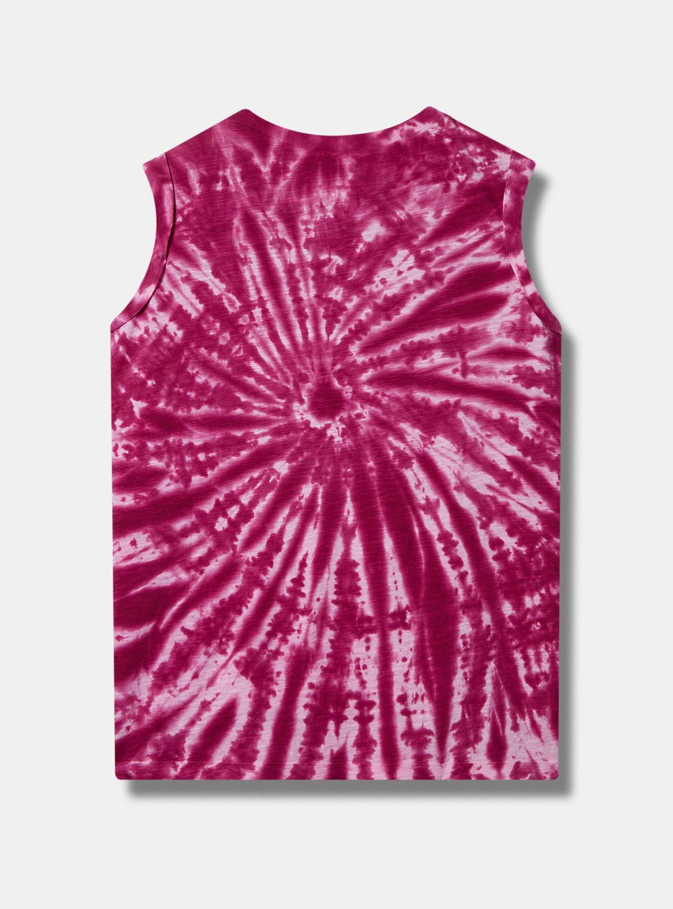 Trippy Skull Classic Fit Heritage Slub Crew Neck Tank, PURPLE TIE DYE, alternate