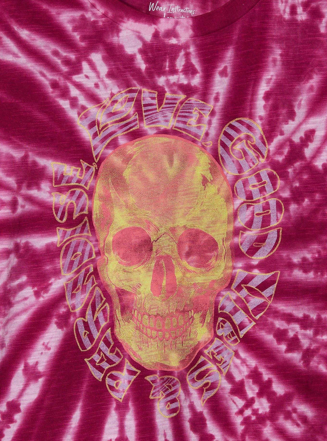 Trippy Skull Classic Fit Heritage Slub Crew Neck Tank, PURPLE TIE DYE, alternate