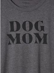 Plus Size Dog Mom Everyday Signature Jersey Crew Neck Tee, HEATHER GREY, alternate