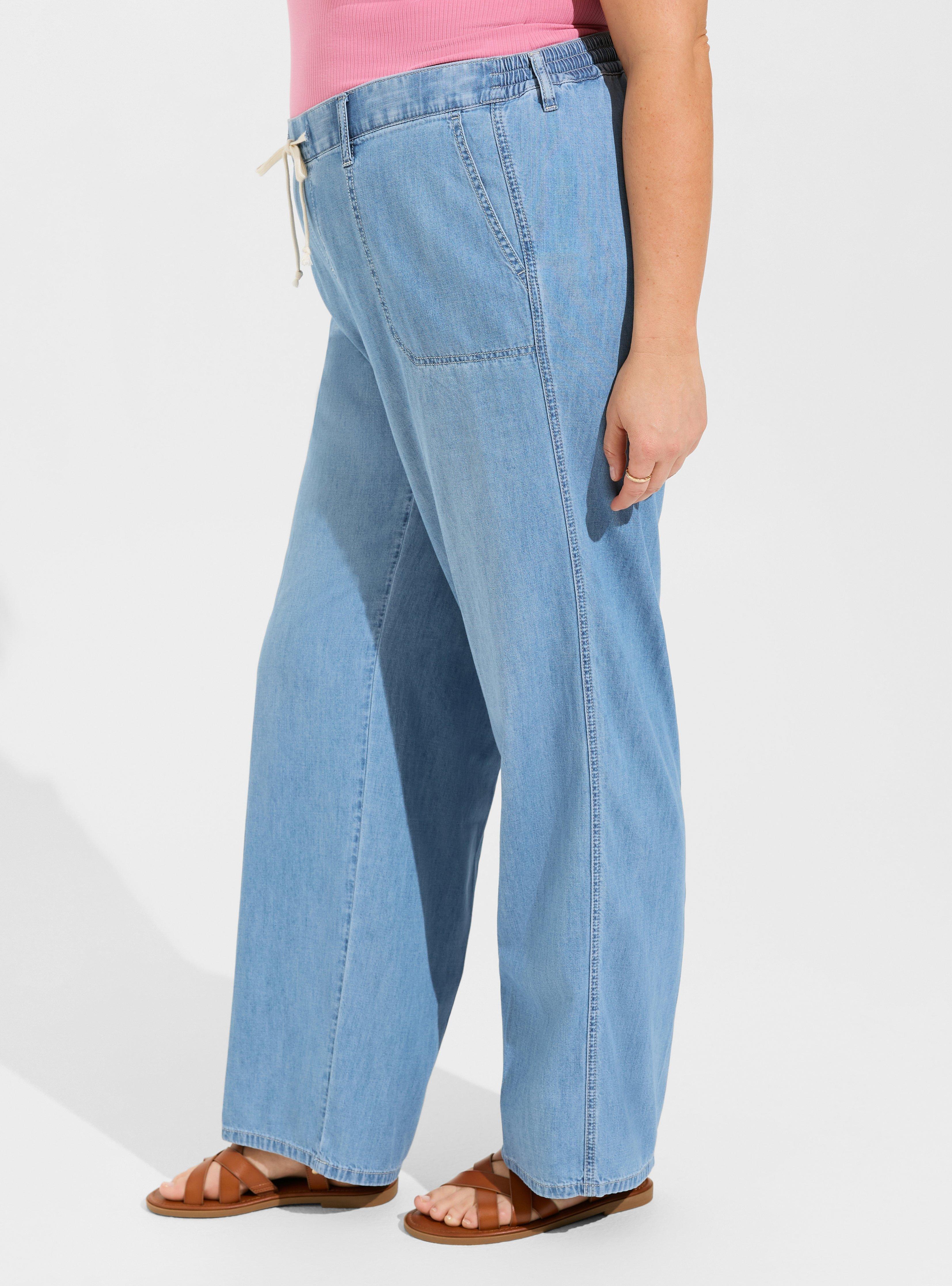 Pull-On Wide Leg Light Weight Jean