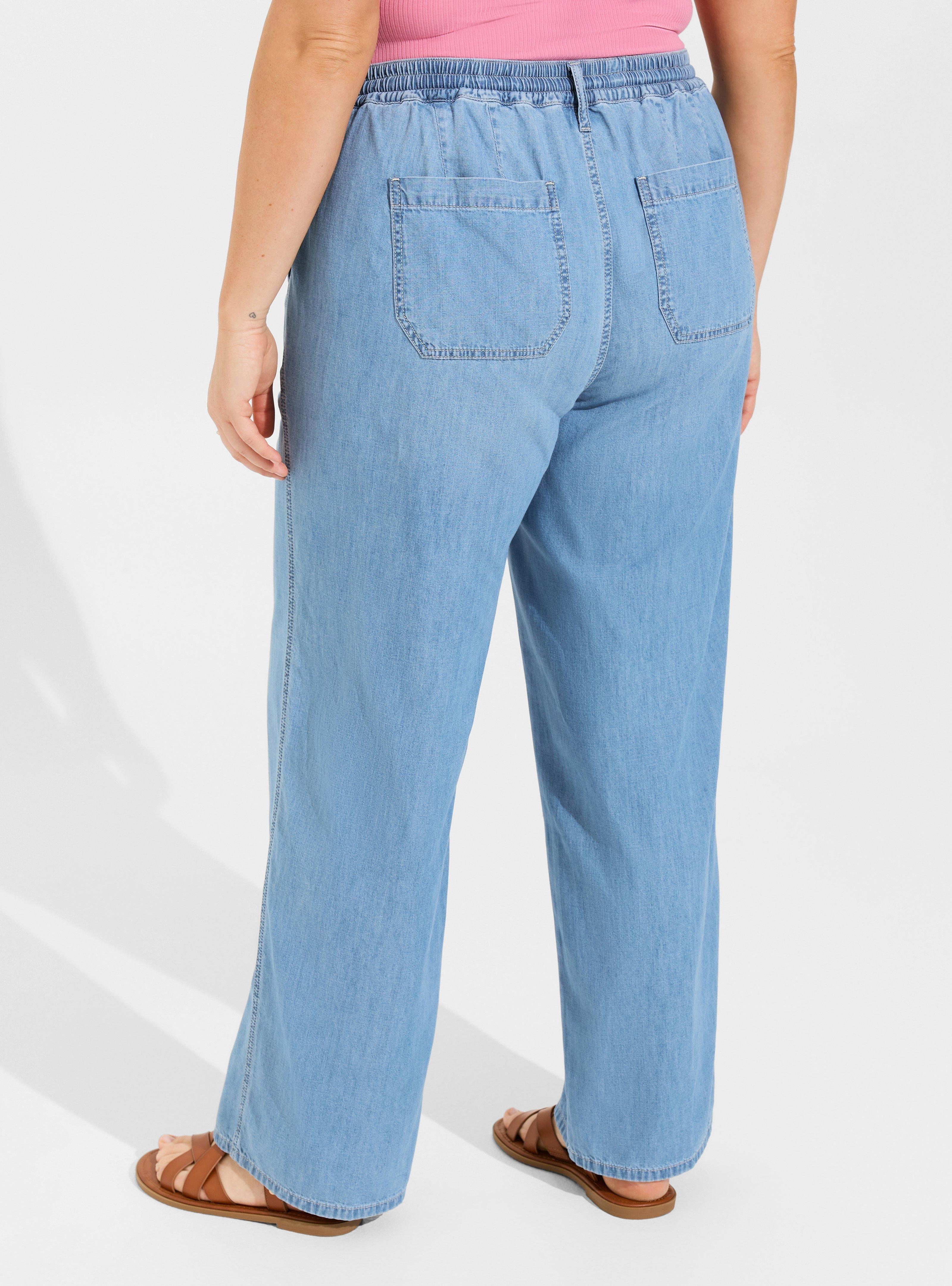 Pull-On Wide Leg Light Weight Jean